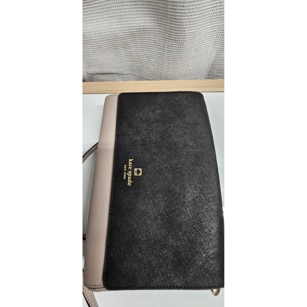 Kate Spade‎ cowhide leather 2 tone  crossbody bag leather +chain straps